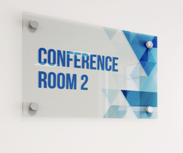 Modern acrylic signs for office environments